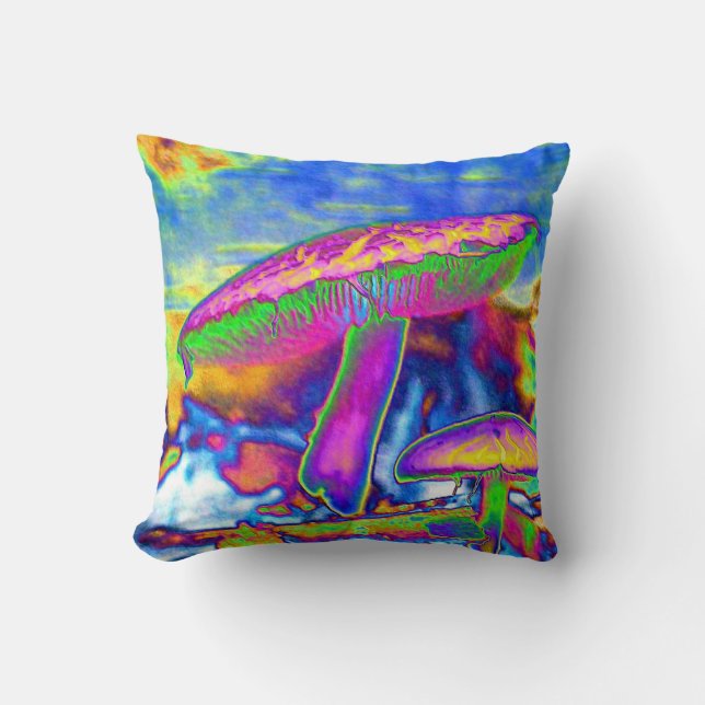 Hippie Dippie Trippy 'Shrooms Kissen (Vorderseite)