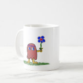 Hippie Dippy-Blume Kaffeetasse (Vorderseite Links)