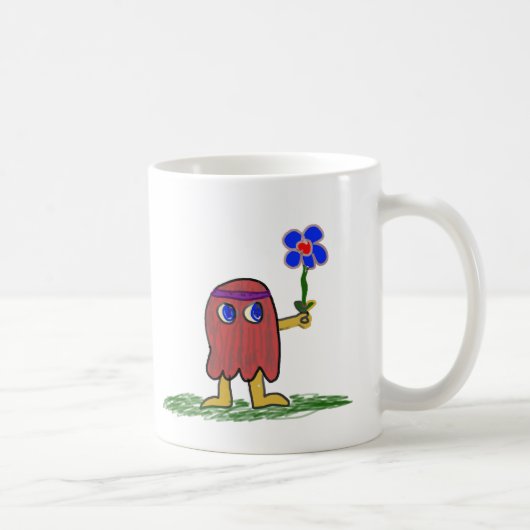 Hippie Dippy-Blume Kaffeetasse (Rechts)