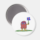Hippie Dippy-Blume Magnet (Vorderseite/Rückseite)
