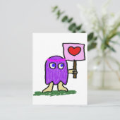 Hippie Dippy-Liebe Postkarte (Stehend Vorderseite)