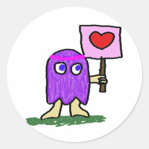 Hippie Dippy-Liebe Runder Aufkleber