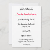 Hippie Disco Retro Party Einladung (Rückseite)