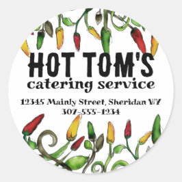 Hippie Doodle Hot Chili Paprikaschoten Geschenk Ta Runder Aufkleber