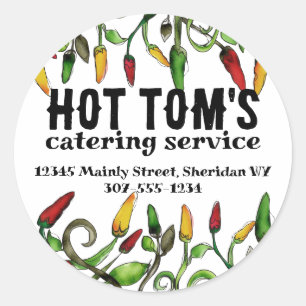 Hippie Doodle Hot Chili Paprikaschoten Geschenk Ta Runder Aufkleber