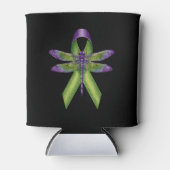 Hippie Dragonfly Green Ribbon Cerebral Palsy Aware Dosenkühler (Vorderseite)