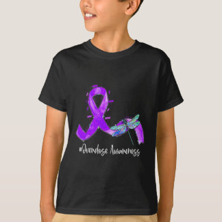 Hippie Dragonfly Lila Ribbon Überdosierung Bewusst T-Shirt
