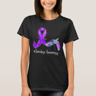 Hippie Dragonfly Lila Ribbon Überdosierung Bewusst T-Shirt