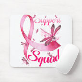 Hippie Dragonfly Pink Ribbon Brustkrebs Mousepad (Mit Mouse)