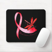 Hippie Dragonfly Red Ribbon Blood Cancer Awareness Mousepad (Mit Mouse)