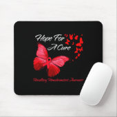 Hippie Draquelly Red Ribbon Blood Cancer Awareness Mousepad (Mit Mouse)