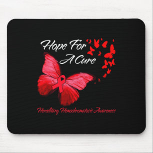 Hippie Draquelly Red Ribbon Blood Cancer Awareness Mousepad