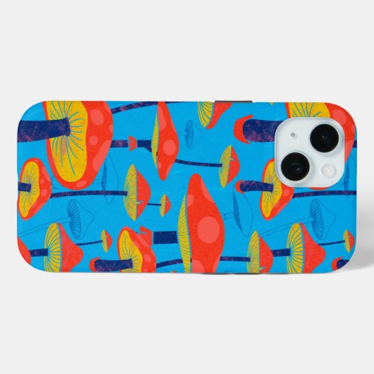 Hippie Dreamy Retro Vibe Verzaubernde Pilze Case-Mate iPhone Hülle (Rückseite (Horizontal))