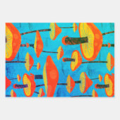 Hippie Dreamy Retro Vibe Verzaubernde Pilze Geschenkpapier Set (Vorderseite 2)