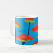 Hippie Dreamy Retro Vibe Verzaubernde Pilze Kaffeetasse (Vorderseite Links)