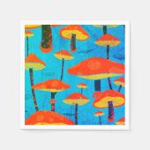 Hippie Dreamy Retro Vibe Verzaubernde Pilze Serviette (Vorderseite)