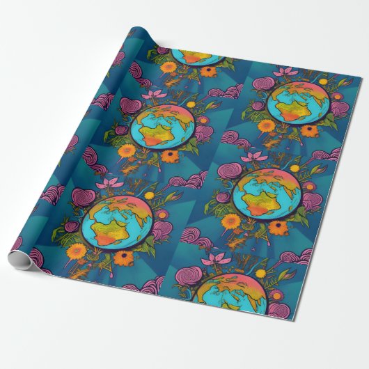 Hippie Earth Geschenkpapier (Ungerollt)