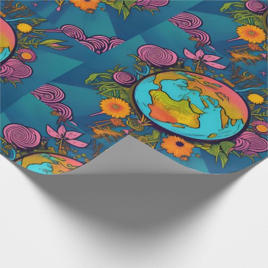 Hippie Earth Geschenkpapier (Ecke)