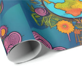 Hippie Earth Geschenkpapier (Rolleneckpunkt)