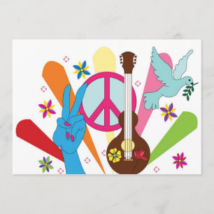 Hippie-Einladung Einladung