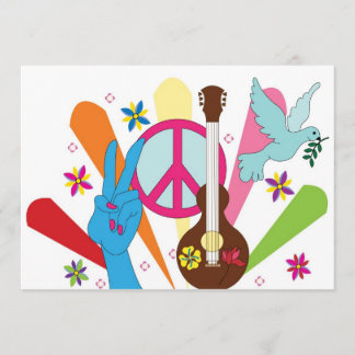 Hippie-Einladung Einladung
