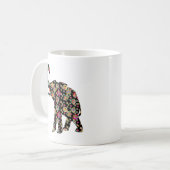 Hippie-Elefant Kaffeetasse (Vorderseite Links)