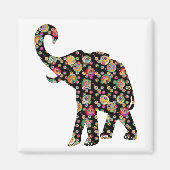 Hippie Elephant Magnet (Vorne)