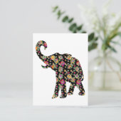 Hippie Elephant Postcard Postkarte (Stehend Vorderseite)