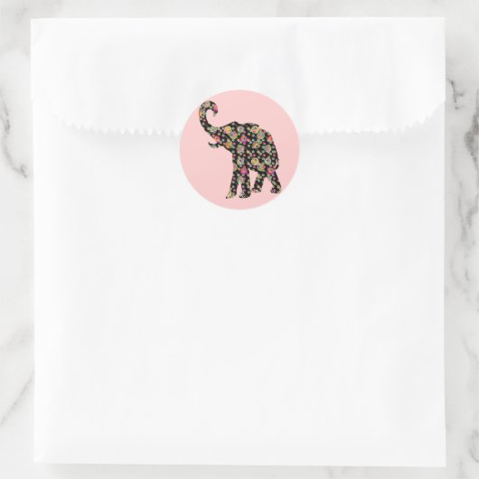 Hippie Elephant Sticker (Tasche)
