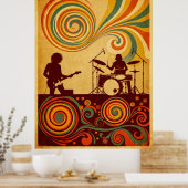 Hippie Era 70er Psychedelic Festival Poster - Retr (Küche)