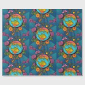 Hippie Erde Geschenkpapier (Flach)