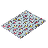 Hippie Eyes Pattern farbenfroh Psychedelic Notizblock (Linke Seite)