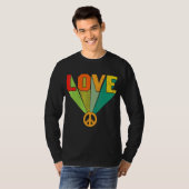 Hippie farbenfrohe Retro 1 T-Shirt (Vorne ganz)