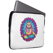 Hippie-Faultier-Friedenszeichen-Tie-Dy Laptopschutzhülle (Vorne Rechts)