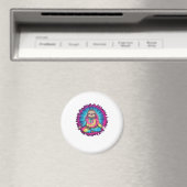 Hippie Faultier Friedenszeichen Tie-Dye Magnet (In Situ (Geschirrspüler))