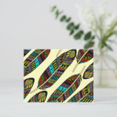 Hippie Feathers Postkarte (Stehend Vorderseite)