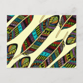 Hippie Feathers Postkarte (Vorderseite)
