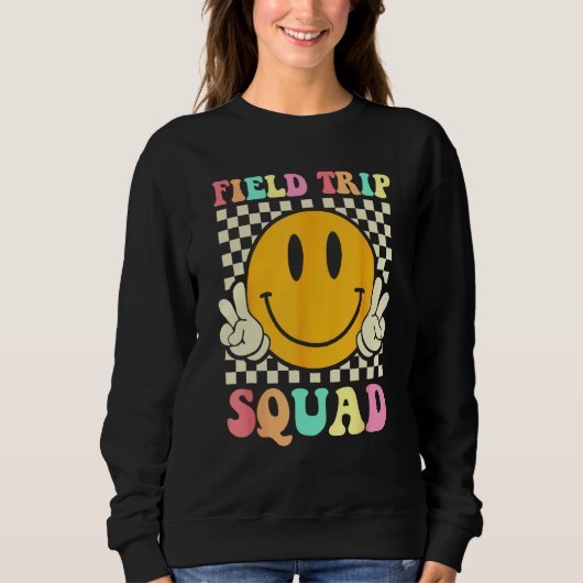 Hippie Field Trip Squad For Teacher Kids Field Day Sweatshirt (Vorderseite)