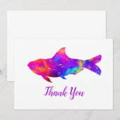 Hippie Fisch Dankeskarte (Vorne/Hinten)