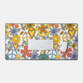 Hippie Floral Design Schreibtischunterlage (Tastatur & Maus)