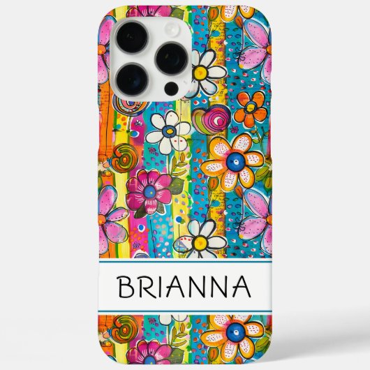 Hippie Flower Power Personalisiert Case-Mate iPhone Hülle (Rückseite)