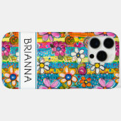Hippie Flower Power Personalisiert Case-Mate iPhone Hülle (Rückseite (Horizontal))