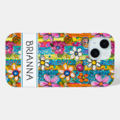 Hippie Flower Power Personalisiert Case-Mate iPhone Hülle (Rückseite (Horizontal))