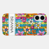 Hippie Flower Power Personalisiert Case-Mate iPhone Hülle (Rückseite (Horizontal))