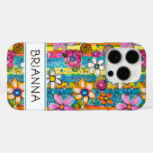 Hippie Flower Power Personalisiert Case-Mate iPhone Hülle (Rückseite (Horizontal))