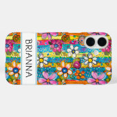 Hippie Flower Power Personalisiert Case-Mate iPhone Hülle (Rückseite (Horizontal))