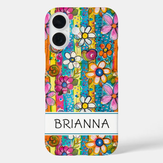 Hippie Flower Power Personalized Case-Mate iPhone Hülle (Rückseite)