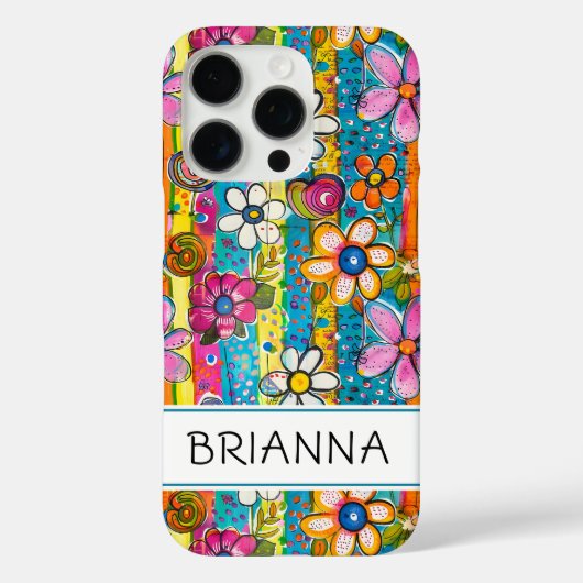 Hippie Flower Power Personalized Case-Mate iPhone Hülle (Rückseite)