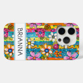 Hippie Flower Power Personalized Case-Mate iPhone Hülle (Rückseite (Horizontal))