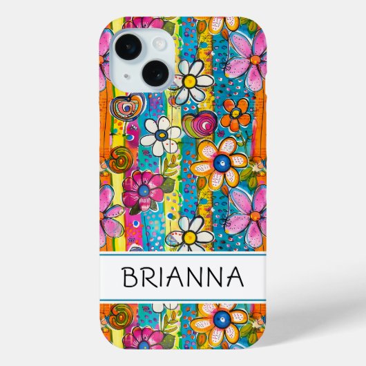 Hippie Flower Power Personalized Case-Mate iPhone Hülle (Rückseite)